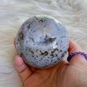 Cosmic/ ocean jasper druzy sphere